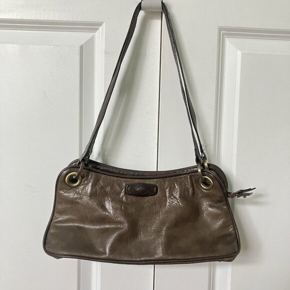 Y2K The Trend Shoulder Bag Baguette Womens Brown Leather - Picture 1 of 16